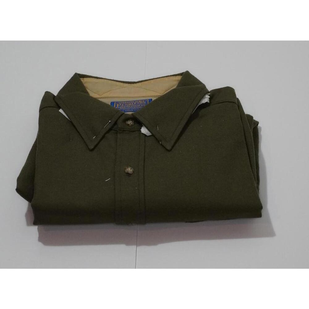 Pendleton Wool Shirt Jacket Men’s Large – Olive Green – USA Made